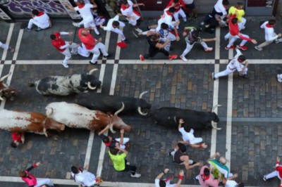 В Испании во время забега с быками пострадали шесть человек